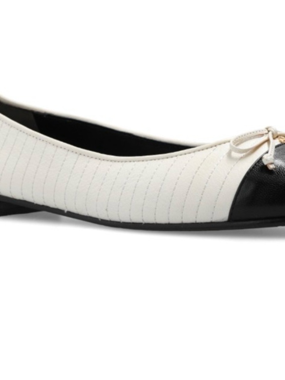Tory Burch Cap Toe Quilted Ballet Flat - Leather